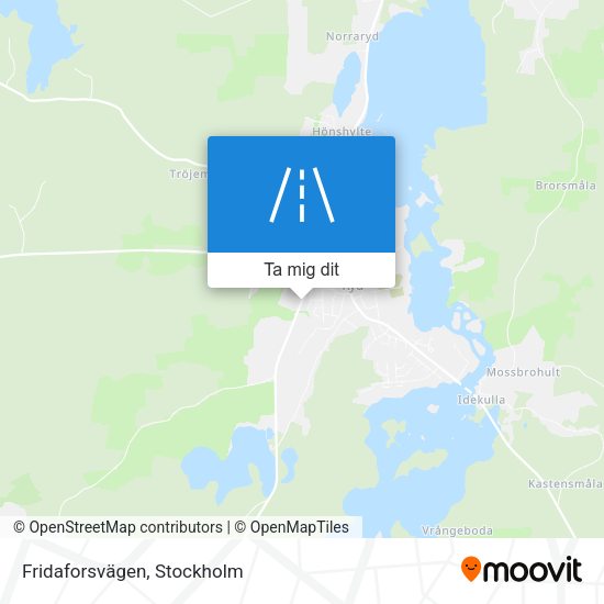 Fridaforsvägen karta