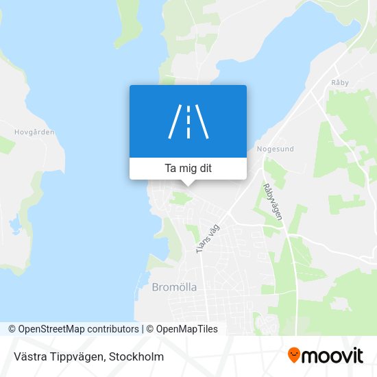 Västra Tippvägen karta