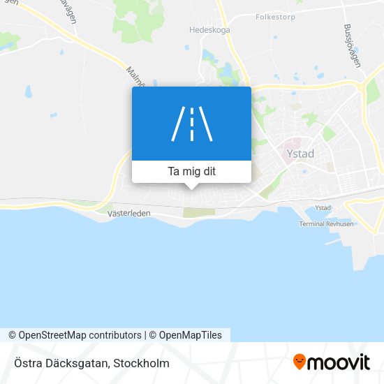 Östra Däcksgatan karta