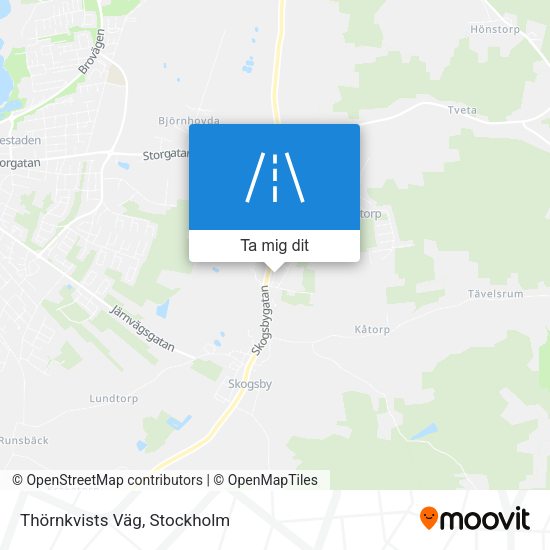 Thörnkvists Väg karta