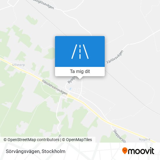 Sörvångsvägen karta