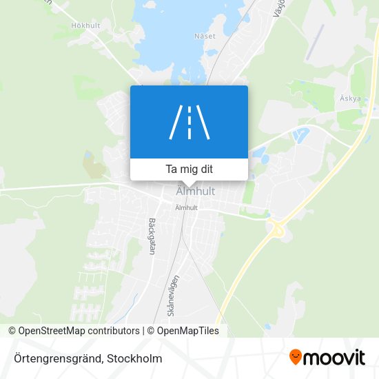 Örtengrensgränd karta