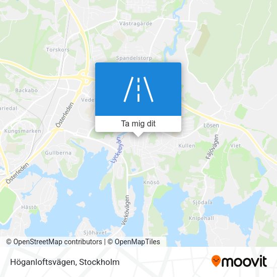 Höganloftsvägen karta