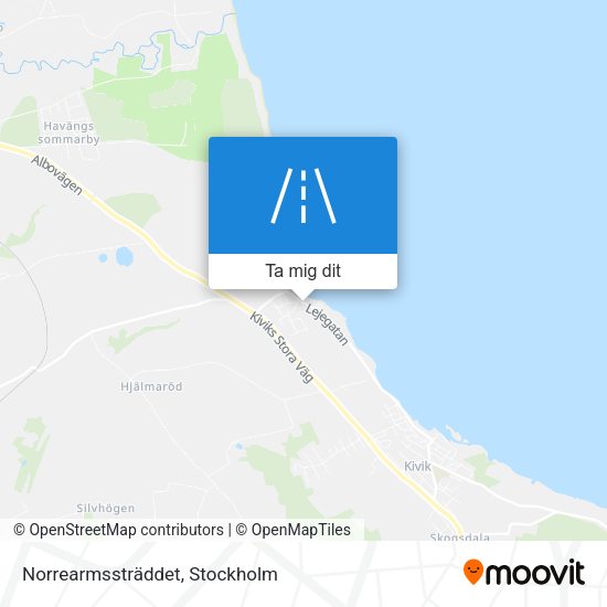 Norrearmssträddet karta