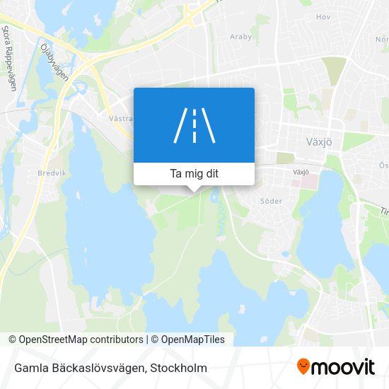 Gamla Bäckaslövsvägen karta