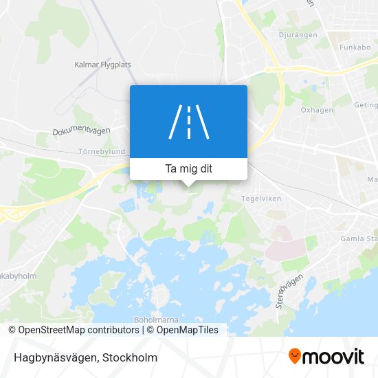 Hagbynäsvägen karta