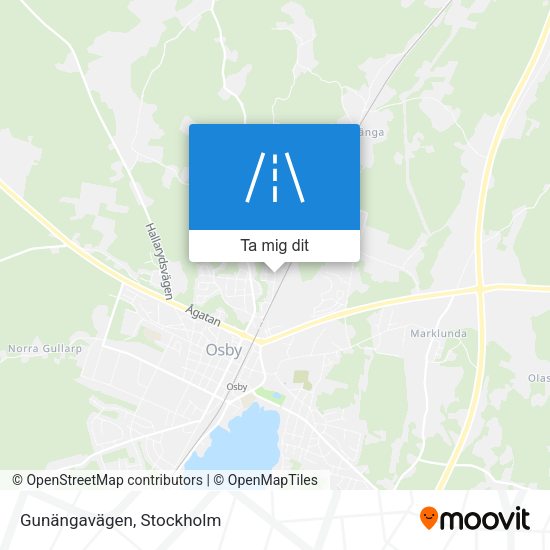 Gunängavägen karta