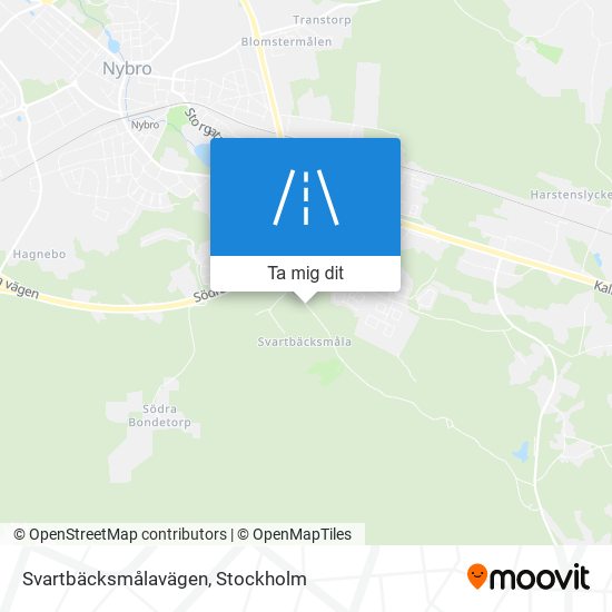 Svartbäcksmålavägen karta