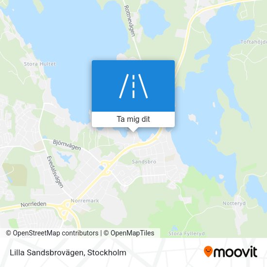 Lilla Sandsbrovägen karta