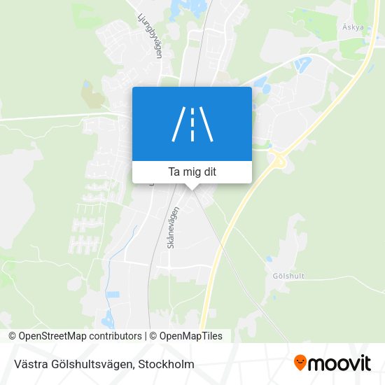 Västra Gölshultsvägen karta