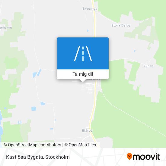 Kastlösa Bygata karta