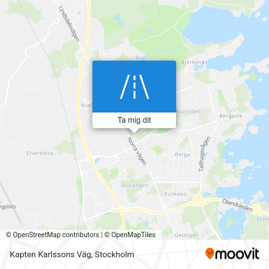 Kapten Karlssons Väg karta