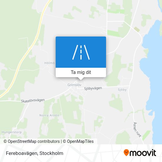 Fereboavägen karta