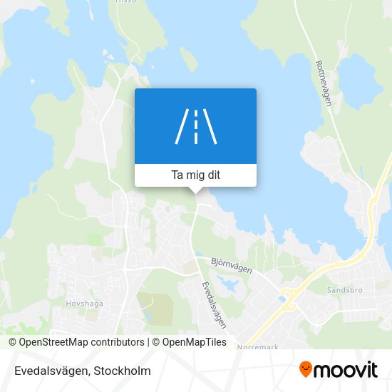 Evedalsvägen karta