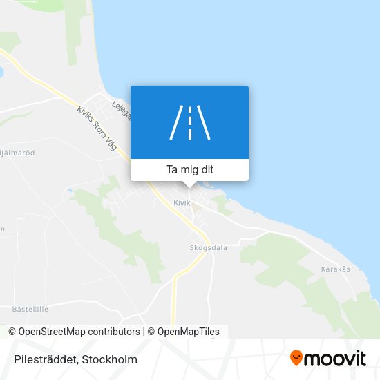 Pilesträddet karta