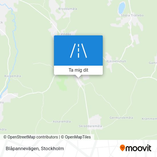Blåpannevägen karta