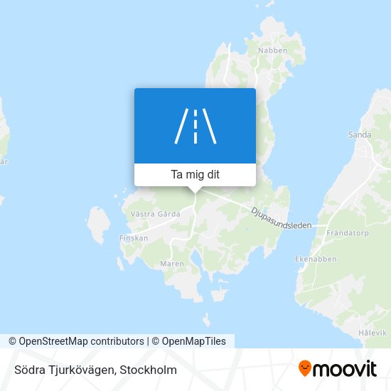 Södra Tjurkövägen karta
