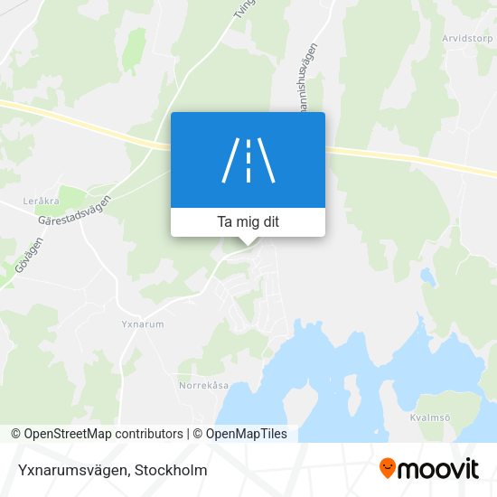 Yxnarumsvägen karta