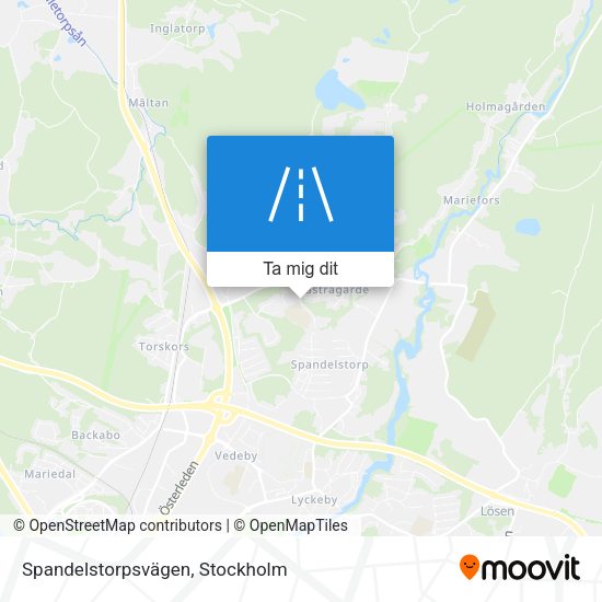 Spandelstorpsvägen karta