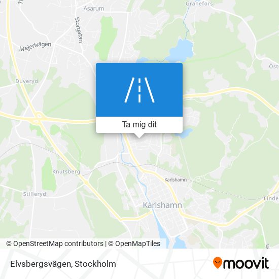 Elvsbergsvägen karta