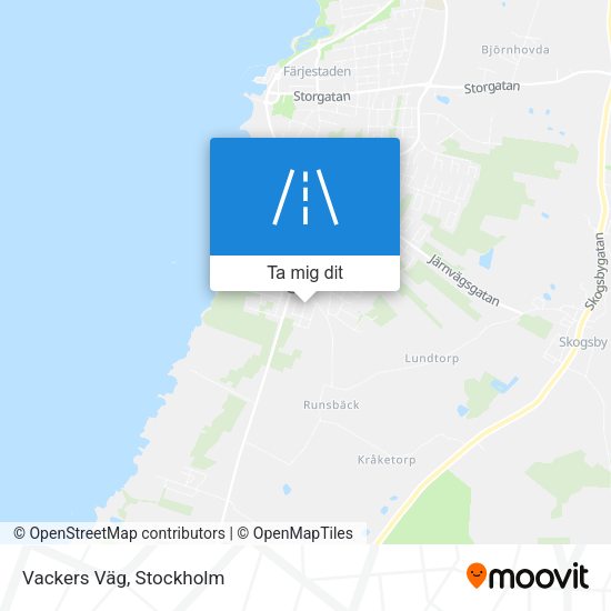 Vackers Väg karta