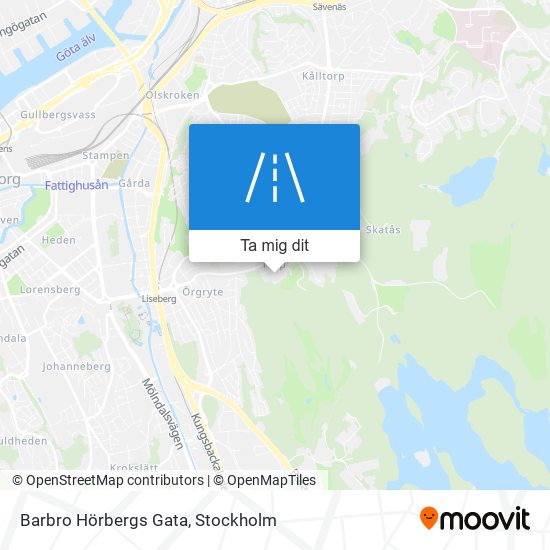 Barbro Hörbergs Gata karta