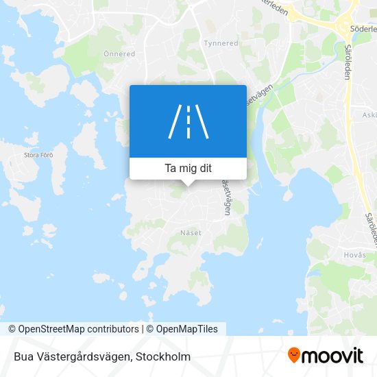 Bua Västergårdsvägen karta