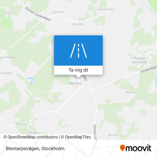 Blentarpsvägen karta