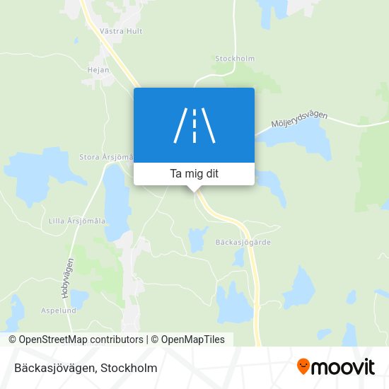 Bäckasjövägen karta