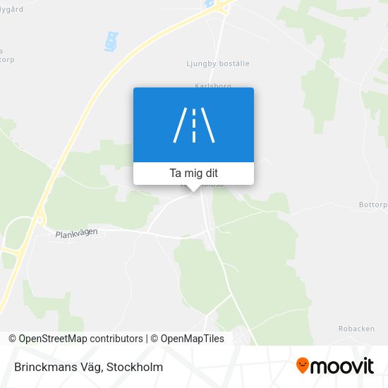 Brinckmans Väg karta