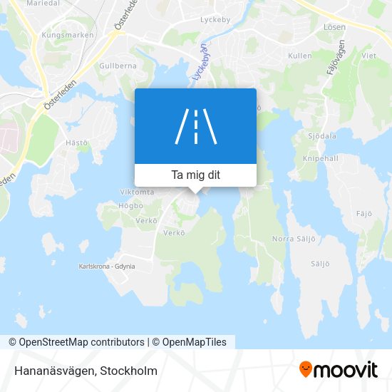 Hananäsvägen karta