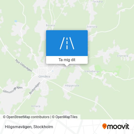 Högsmavägen karta