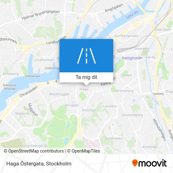 Haga Östergata karta