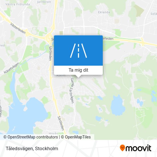Tåledsvägen karta