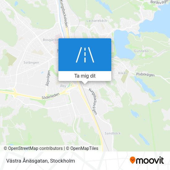 Västra Ånäsgatan karta