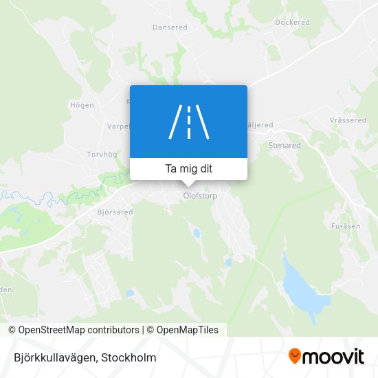 Björkkullavägen karta