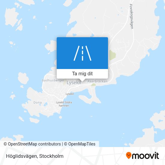 Höglidsvägen karta