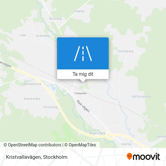 Kristvallavägen karta