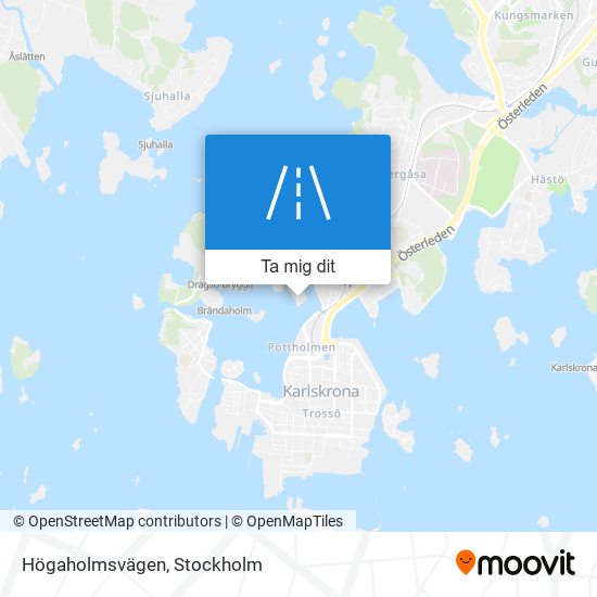 Högaholmsvägen karta