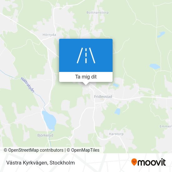 Västra Kyrkvägen karta
