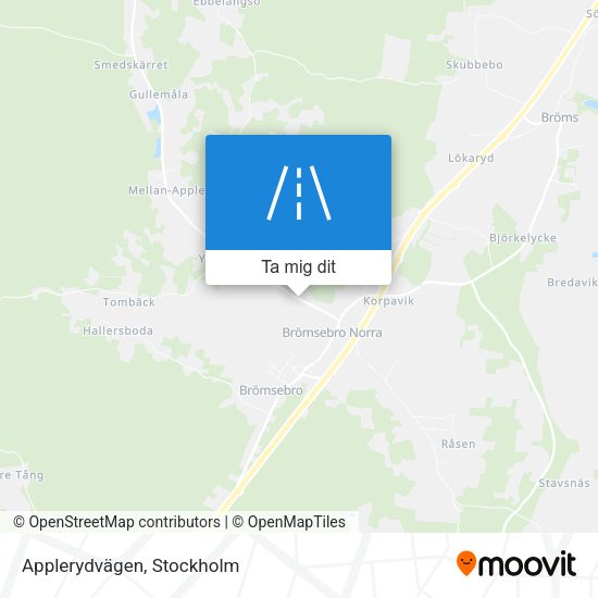 Applerydvägen karta