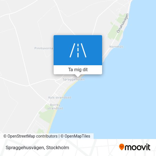 Spraggehusvägen karta