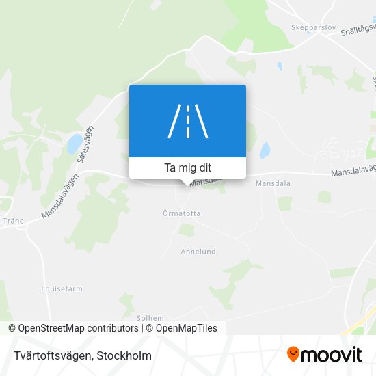 Tvärtoftsvägen karta