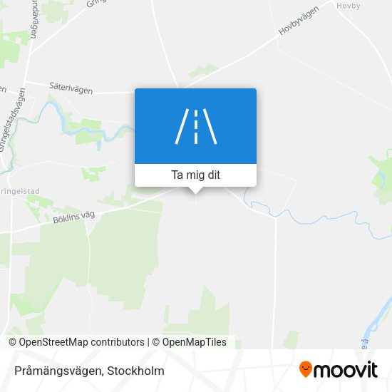 Pråmängsvägen karta