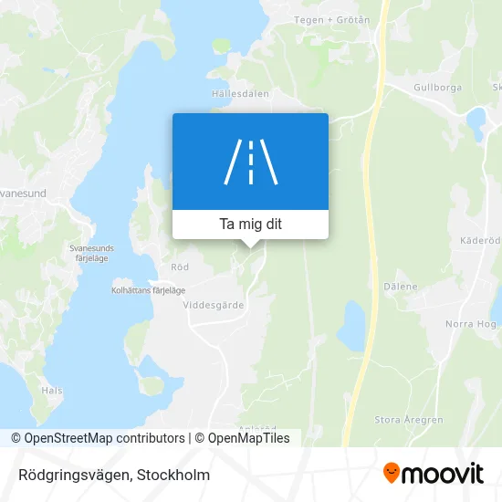 Rödgringsvägen karta
