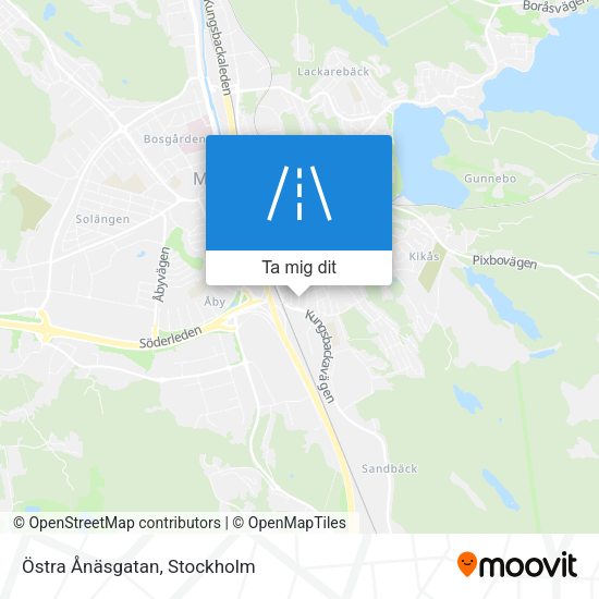 Östra Ånäsgatan karta