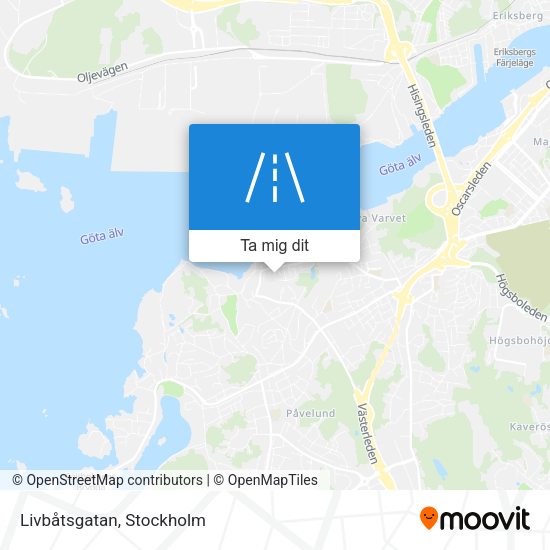 Livbåtsgatan karta