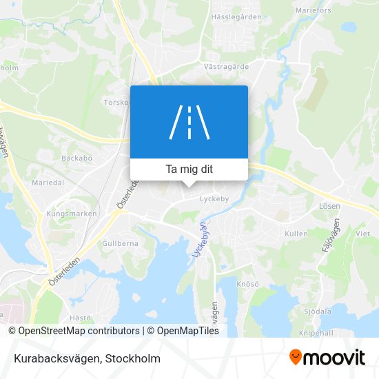 Kurabacksvägen karta