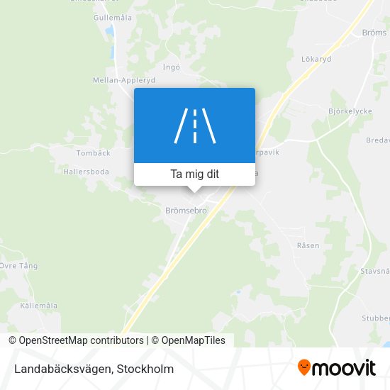 Landabäcksvägen karta