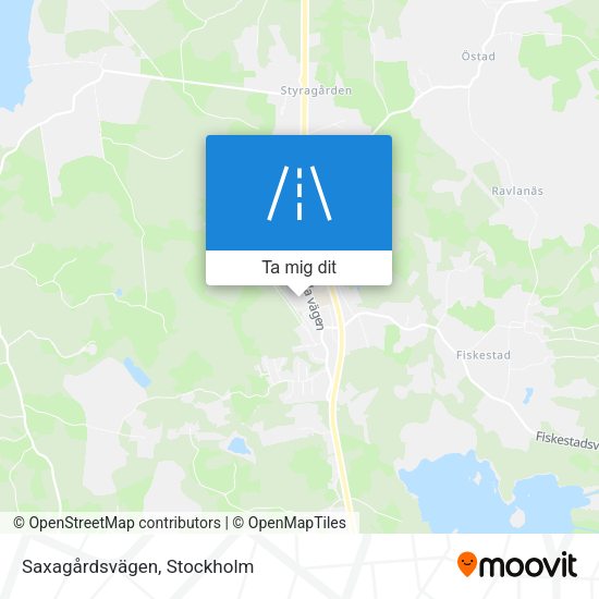 Saxagårdsvägen karta